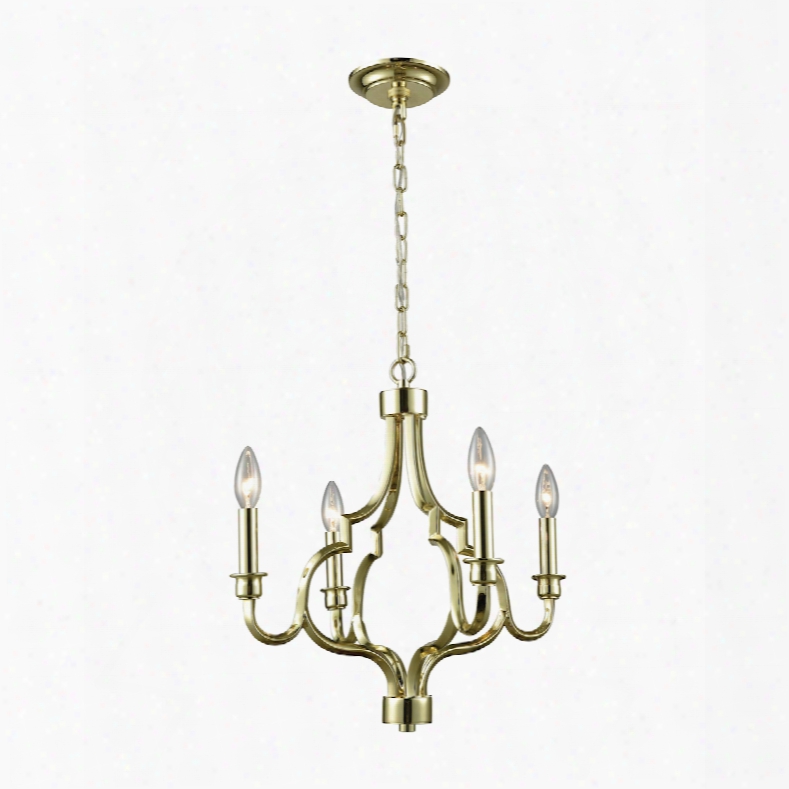 Elk Lightinng Livonia 4-light Chandelier In Polished Gold