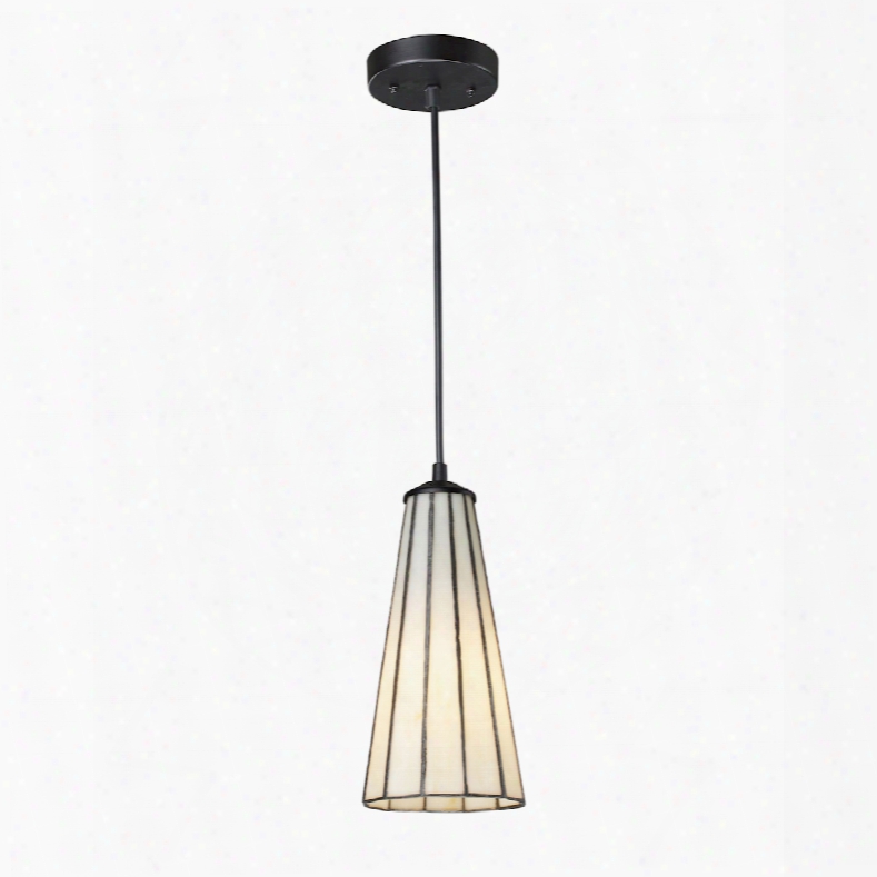 Elk Lighting Lumino 1-light Pendant In Matte Black And Coet White