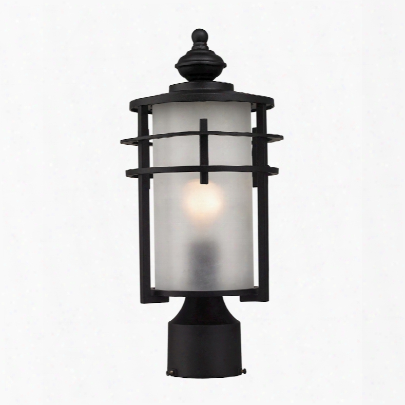 Elk Lighting Meadowview 1-light Outdoor Post Lantern In Matte Black