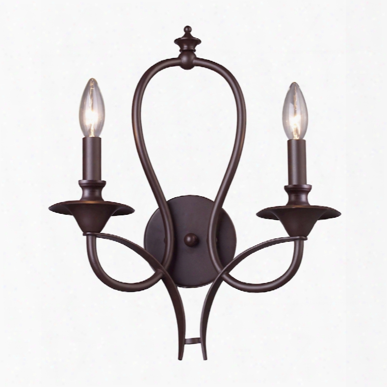 Elk Lighting Medford 2-light Wall Sconce In Oiled Bronze