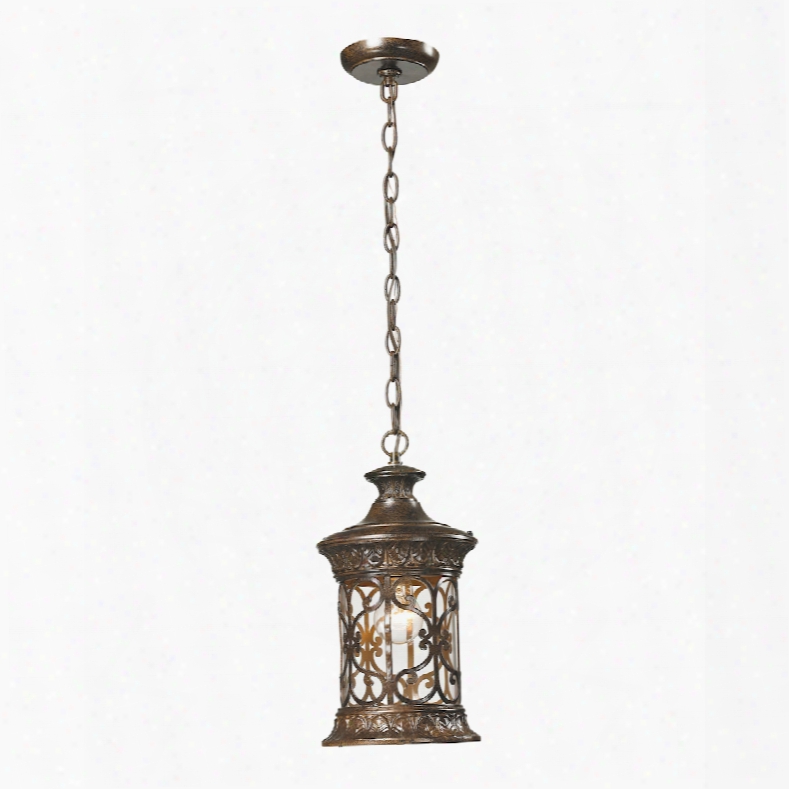 Elk Lighting Orlean 1-light Outdoor Pendant In Hazelnut Bronze