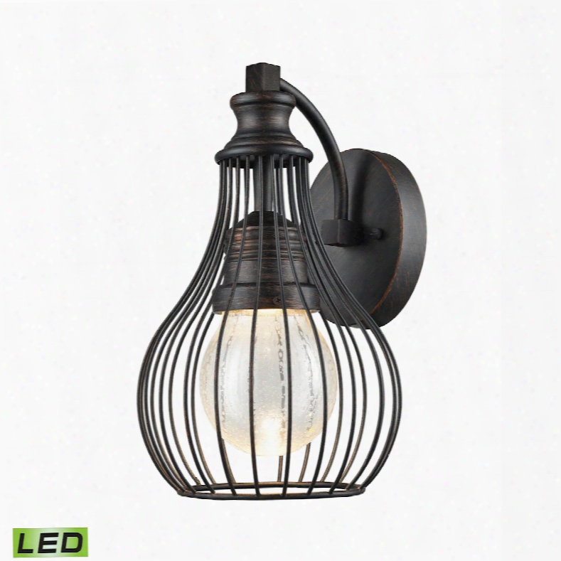 Elk Lighting Osage Outdoor Led Wall Sconce In Weathered Charcoal