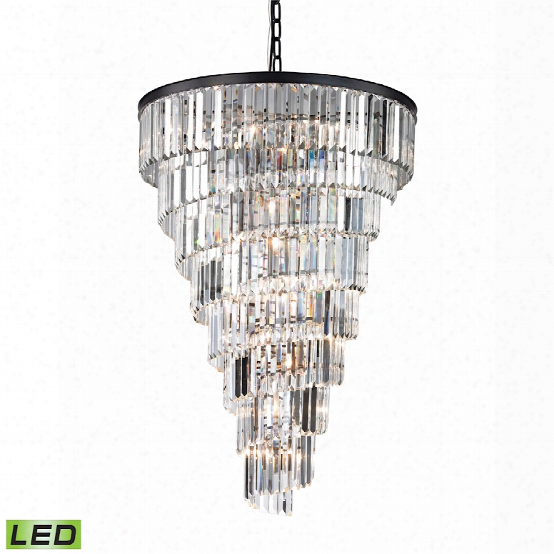 Elk Lighting Palacial 14-light Led Chandelier Ni Oil Rubbed Bronze