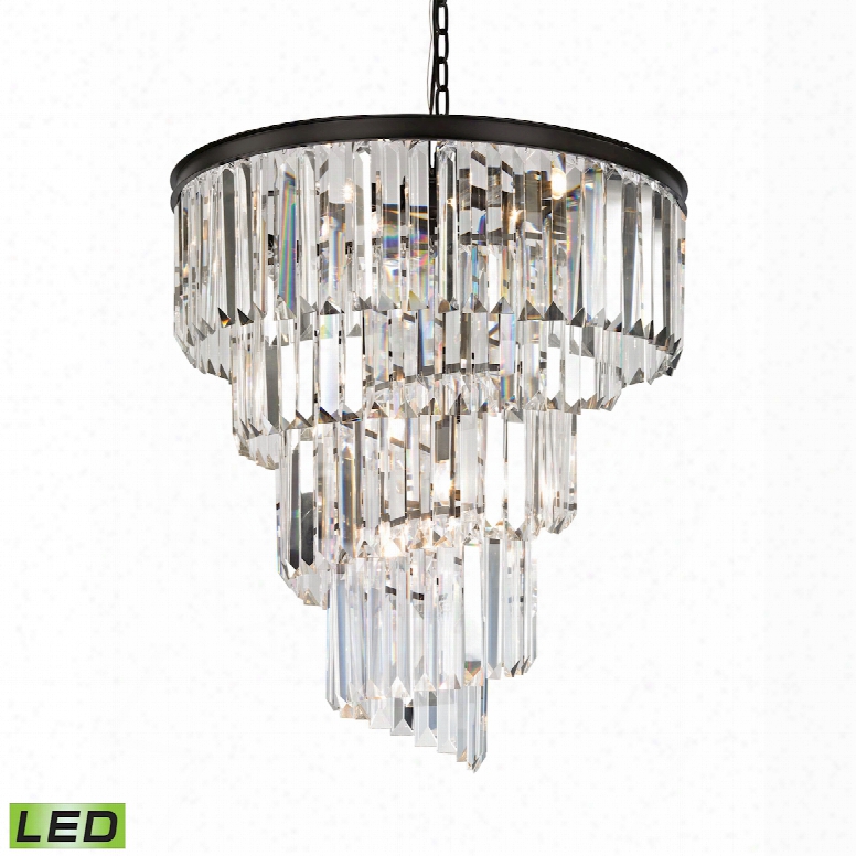 Elk Lighting Palacial 9-light Led Chandelier In Oil Rubbed Br Onze