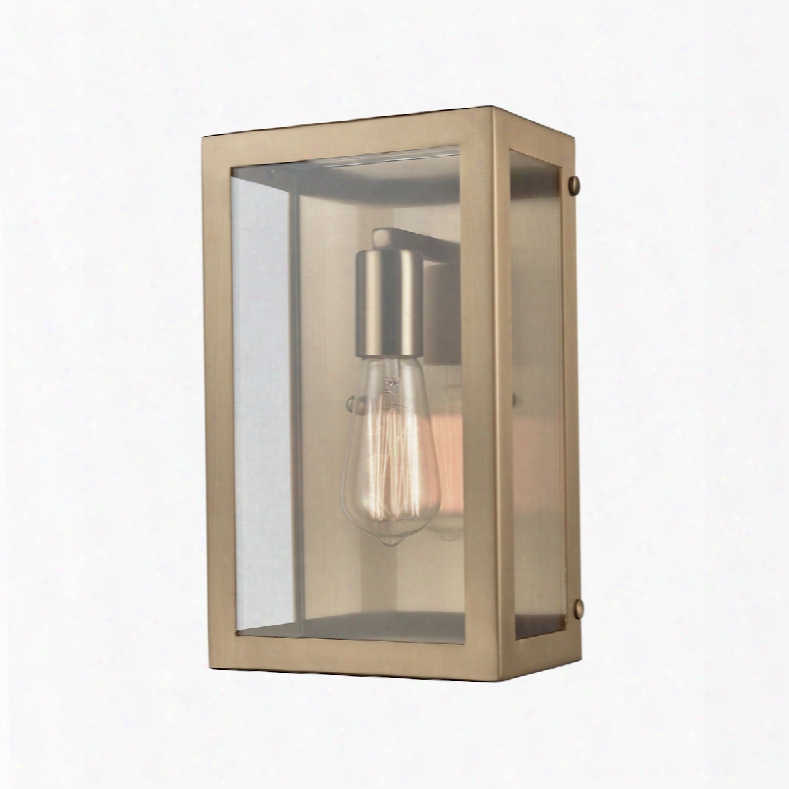 Elk Lighting Parameters 1-light Sconce In Satin Brass With Clear Glass