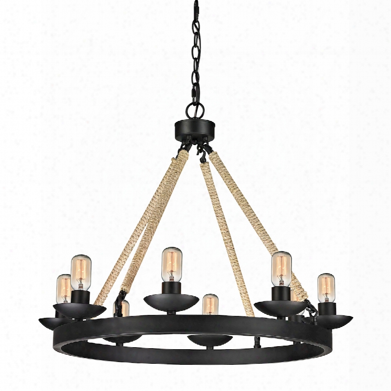 Elk Lighting Pearce 8-light Chandelier In Matte Black