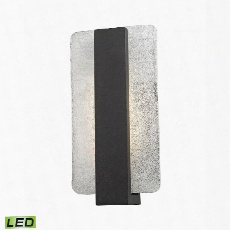 Elk Lighting Pierre Led Outdoor Wall Sconce In Textured Matte Black