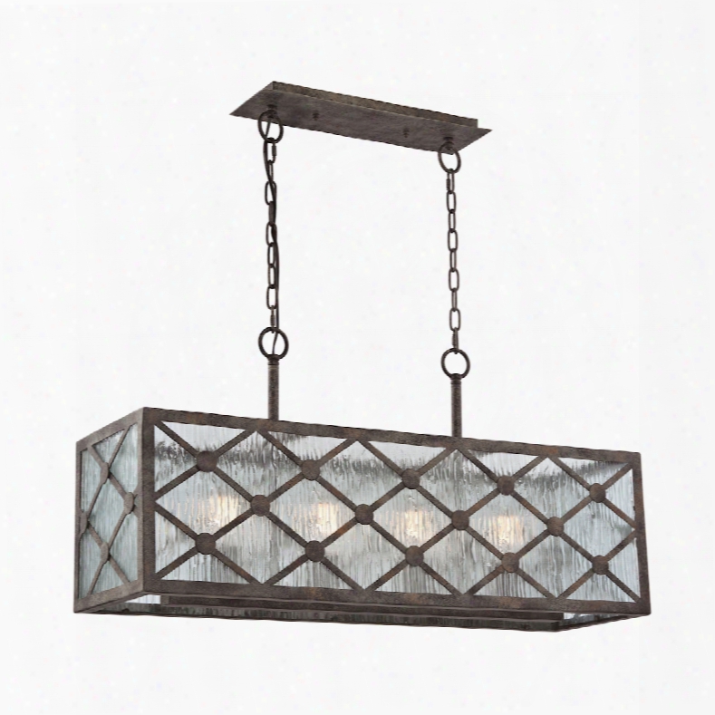 Elk Lighting Radley 4-light Chandelier In Malted Rust