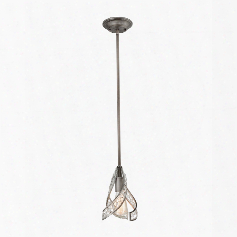 Elk Lighting Renaissance 1-light Pendant In Weathered Zinc