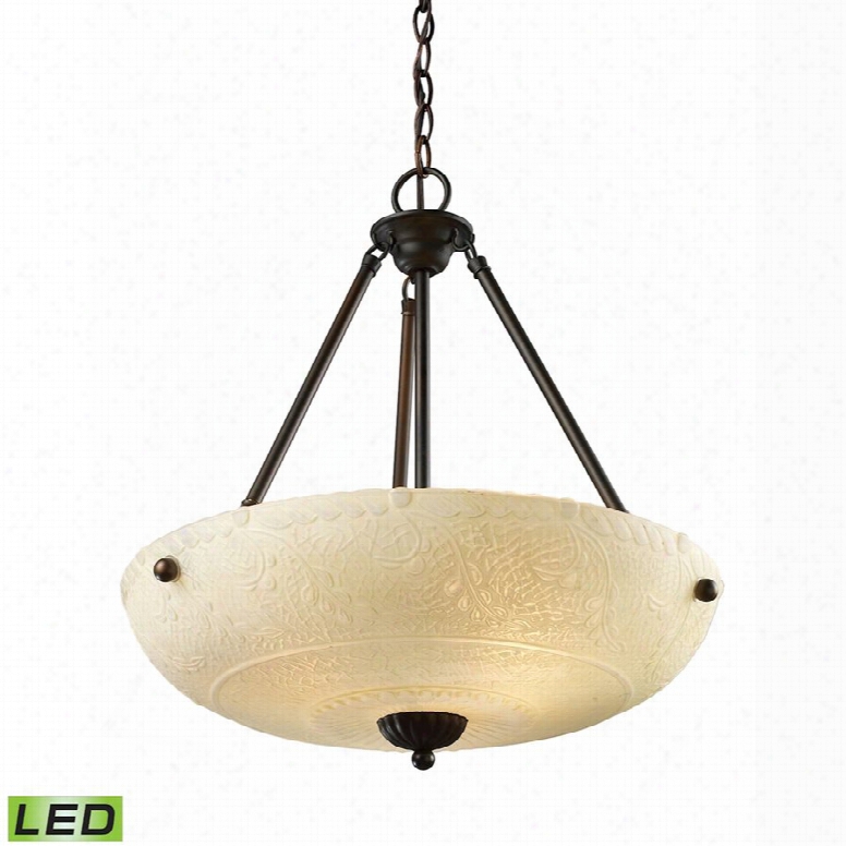 Elk Lighting Restoration Pendants 4-light Led Pendant In Aged Bronze