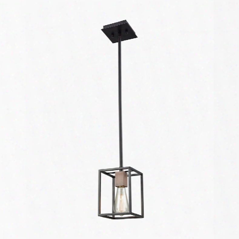 Elk Lighting Rigby 1-light Pendant In Oil Rubbed Bronze And Tarnished Brass