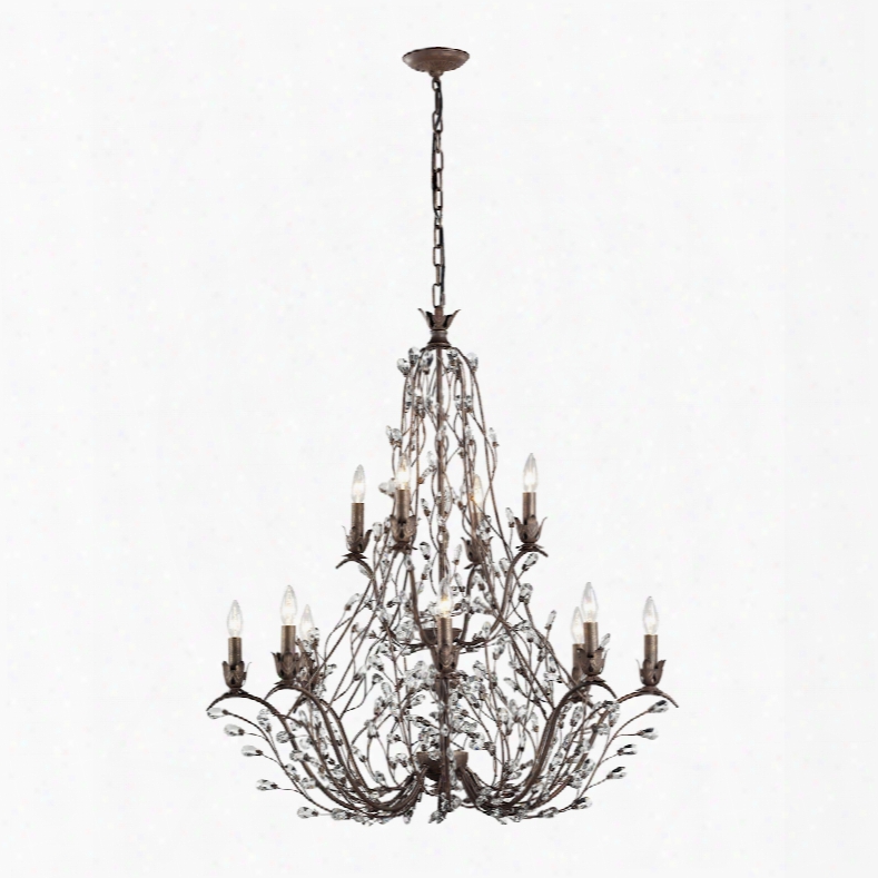 Elk Lighting Sagemore 12-light Chandelier In Bronze Rust