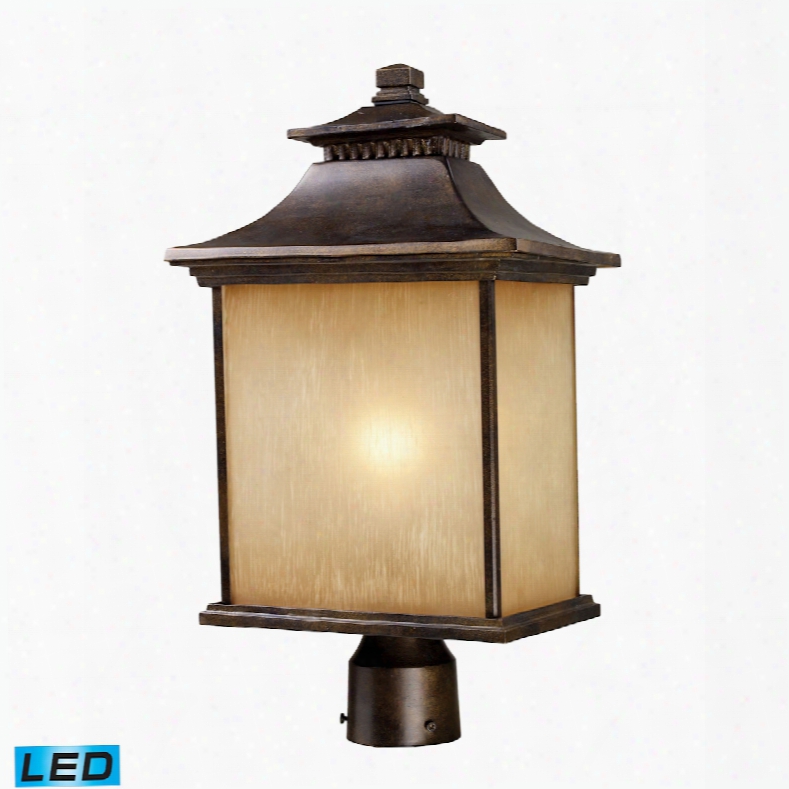 Elk Lighting San Gabriel 1-light Outdoor Led Post Lamp In Hazelnut Bronze