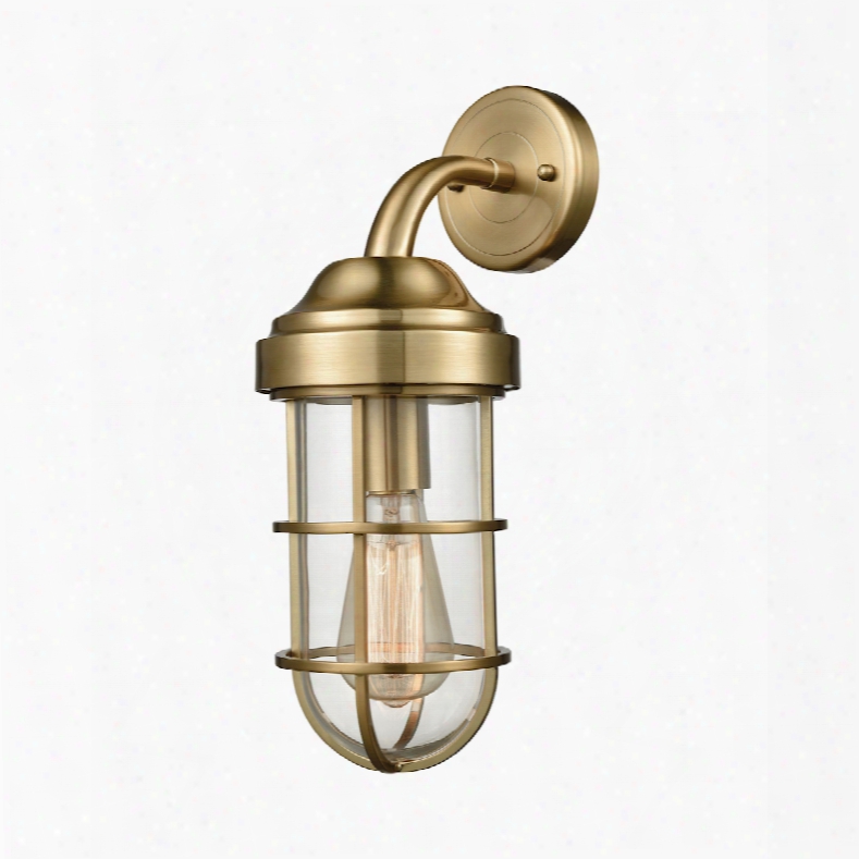 Elk Lighting Seaport 1-light Wall Sconce In Satin Brass