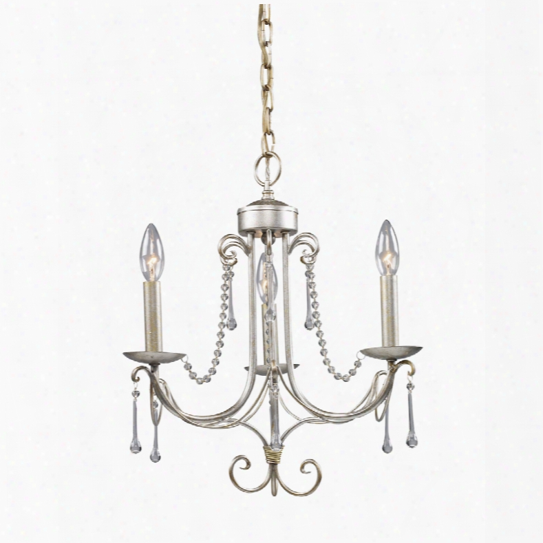 Elk Lighting Tambridge 3-light Chandelier In Antique Silver