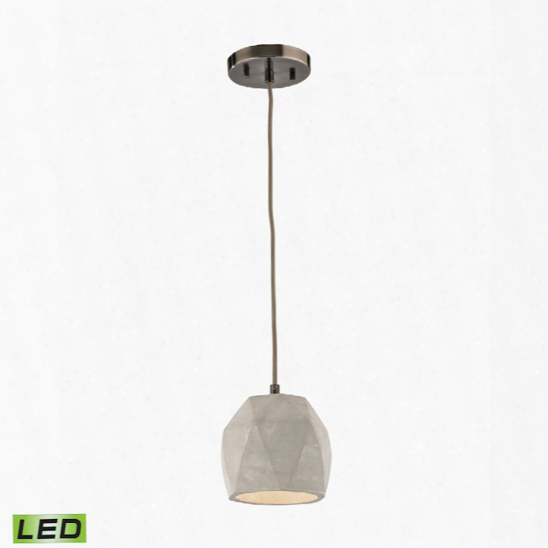 Elk Lighting Urban Form 1-light Led Pendant In Murky Nickel