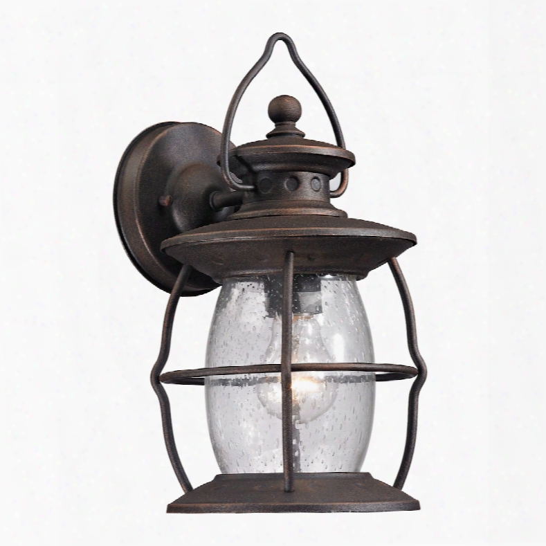 Elk Lighting Village Lantern 1-light Outdoor Sconce In Weathered Charcoal