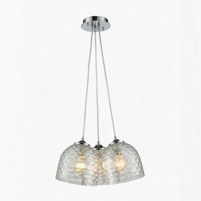 Elk Lighting Viva 3-light Pendant In Polished Chrome