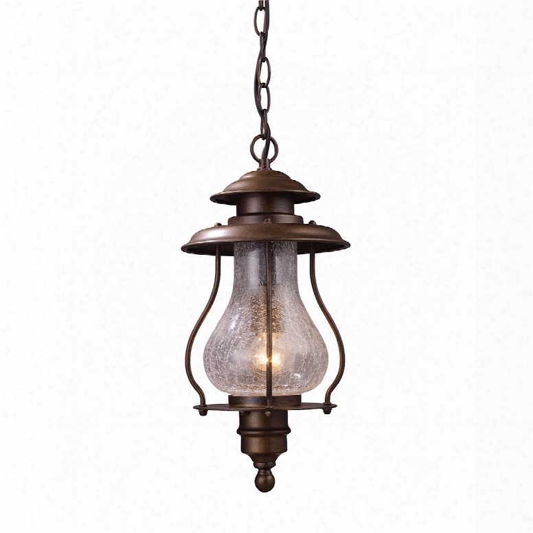 Elk Lighting Wickshire 1-light Outdoor Pendant In Coffee Bronze