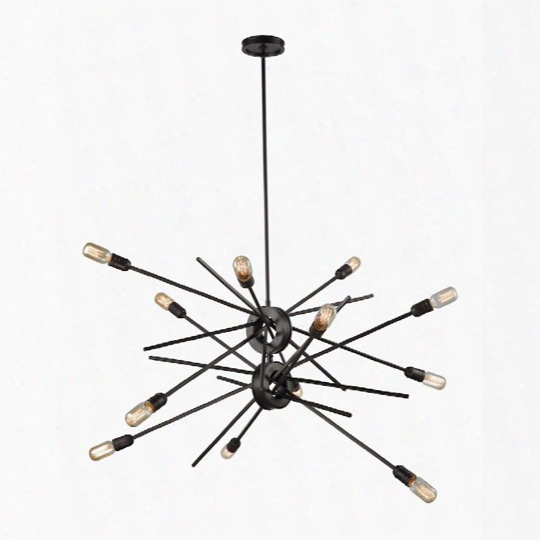 Elk Lighting Xenia 12-light Chandelier In Oil Rubbed Bronze