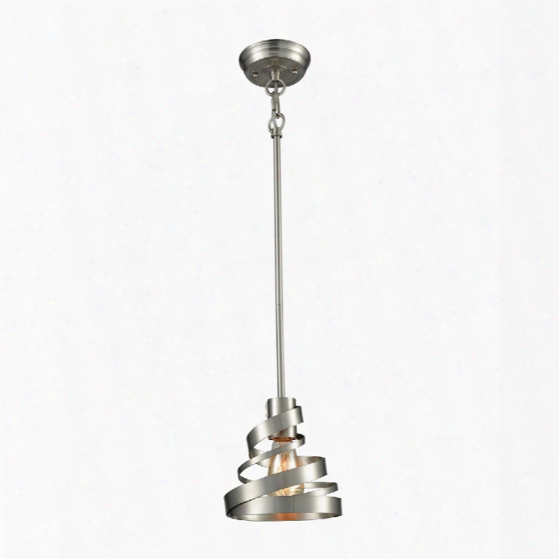 Elk Lighting Zabrina 1-light Pendant In Satin Nickel