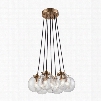 ELK Lighting Boudreaux 7-Light Chandelier In Satin Brass With Clear Glass