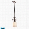 ELK Lighting Chadwick 1-Light LED Mini Pendant In Polished Nickel And White Glass