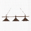 ELK Lighting Designer Classic 3-Light Billiard In Antique Copper With Hand Hammered Iron Shades