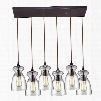 ELK Lighting Menlow Park 6-Light Pendant In Polished Chrome And Clear Glass