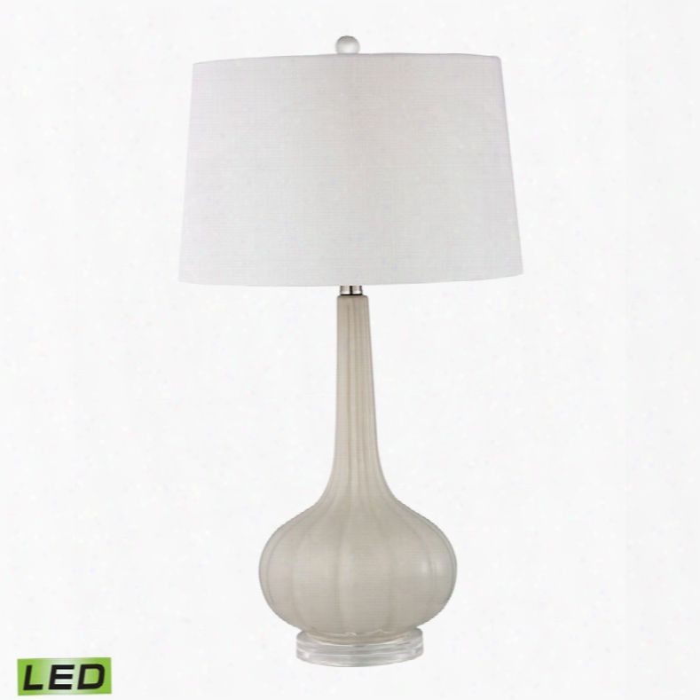 Dimond Abbey Lane Off-white Fluted Ceramic Led Table Lamp