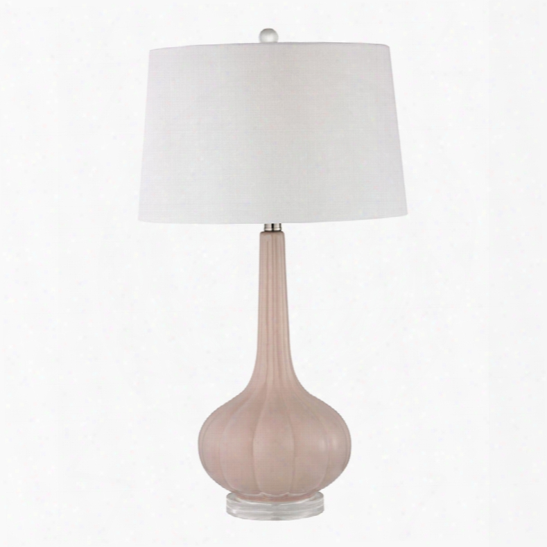 Dimond Abbey Lane Pastel Pink Fluted Ceramic Table Lamp