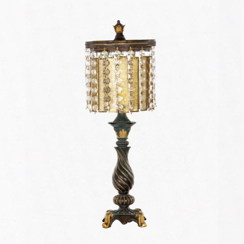 Dimond Amber And Crystal Table Lamp