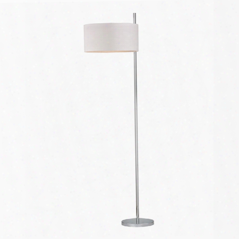 Dimond Attwood Polished Nickel With Off Centre Shade Floor Lamp