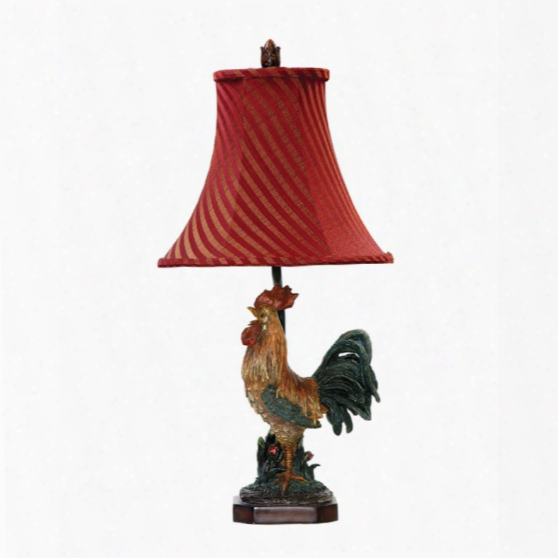 Dimond Crowning Rooster Table Lamp