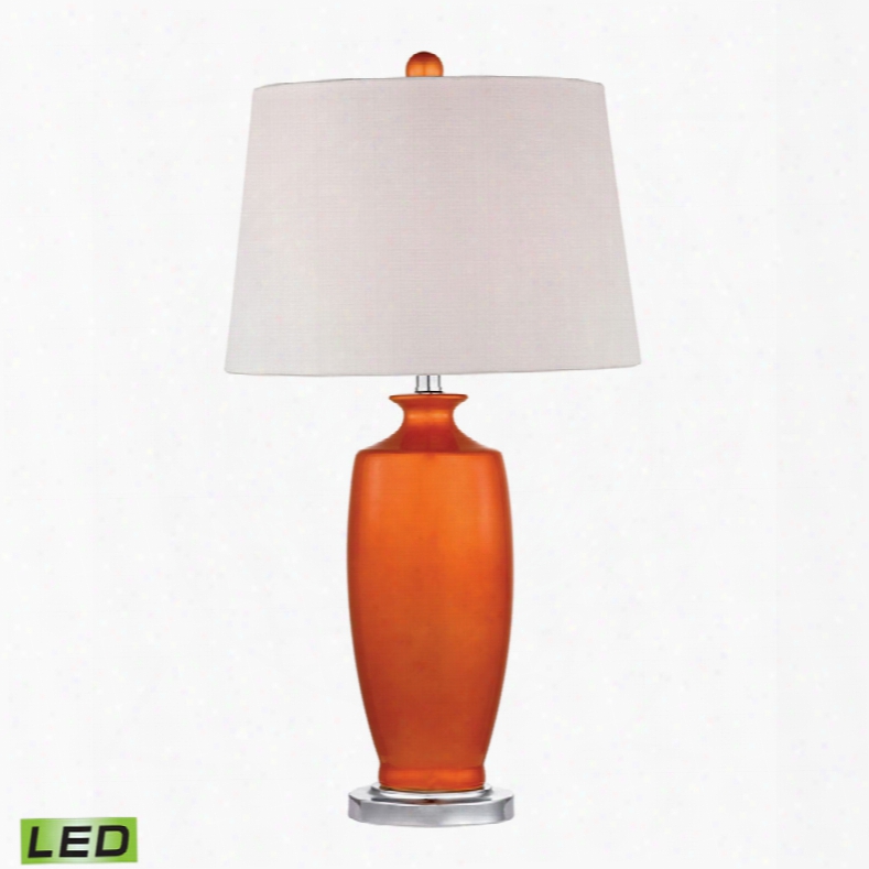 Dimond Halisham - Tangerine Tangerine Orange Ceramic Led Table Lamp