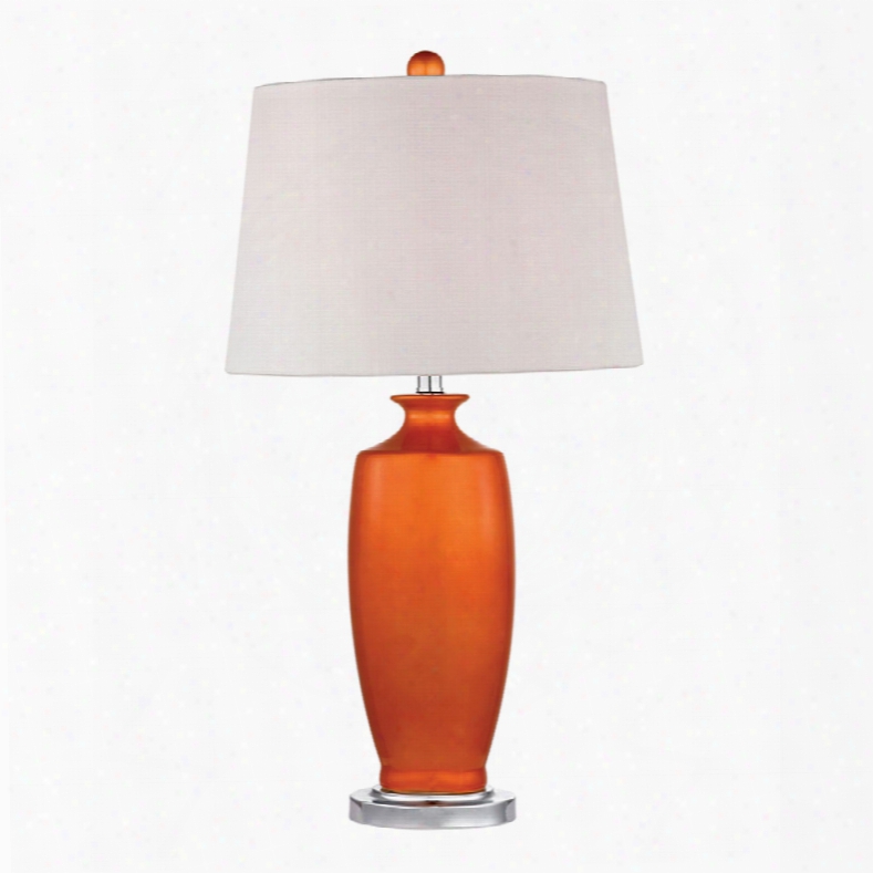 Dimond Halisham - Tangerine Tangerine Orange Ceramic Table Lamp