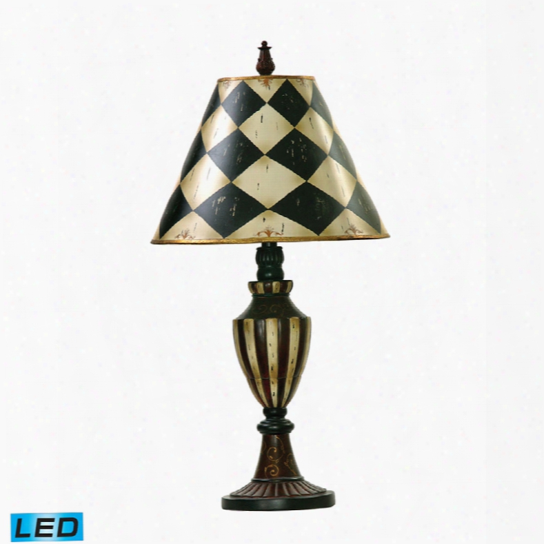 Dimond Harlequin And Stripe Urn Led Table Lamp