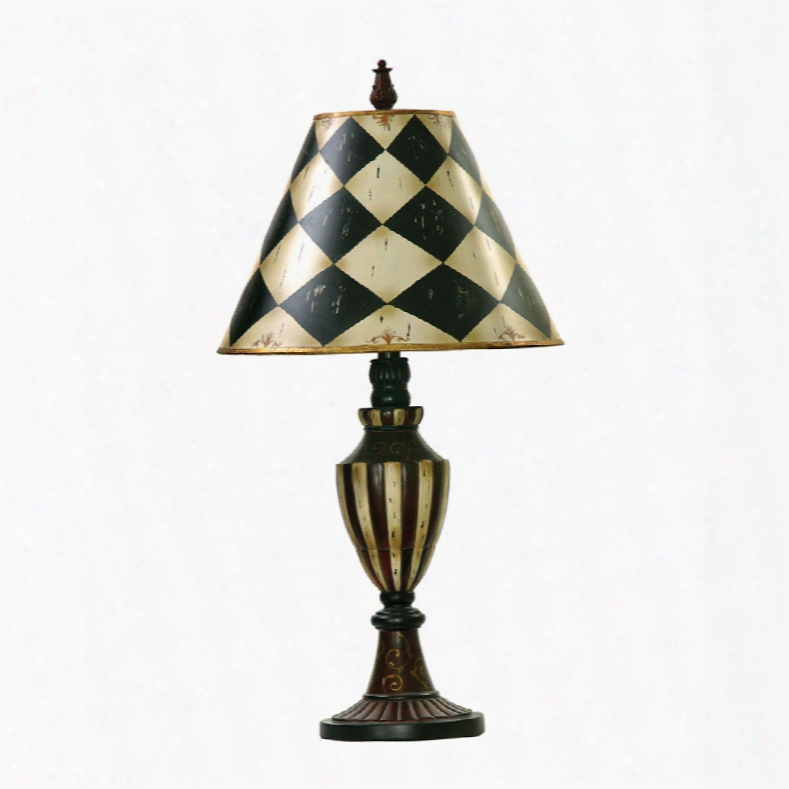 Dimond Harlequni And Stripe Urn Table Lamp