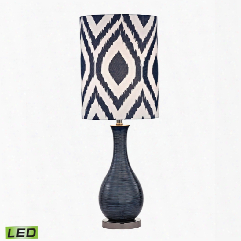 Dimond Hitchin Navy Blue Textured Ceramic Accent Led Table Lamp