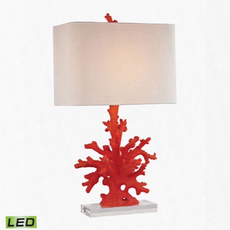 Dimond Red Coral Red Corla Led Table Lamp