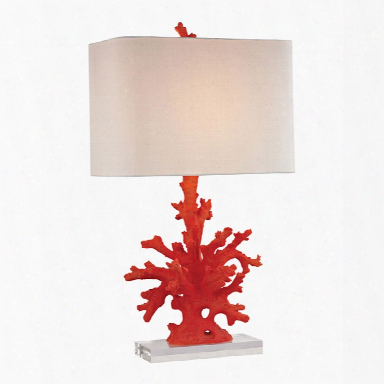 Dimond Red Coral Red Corla Table Lamp