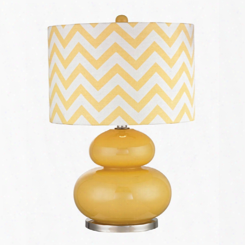 Dimond Tavistock Sunshine Yellow Glass Table Lamp