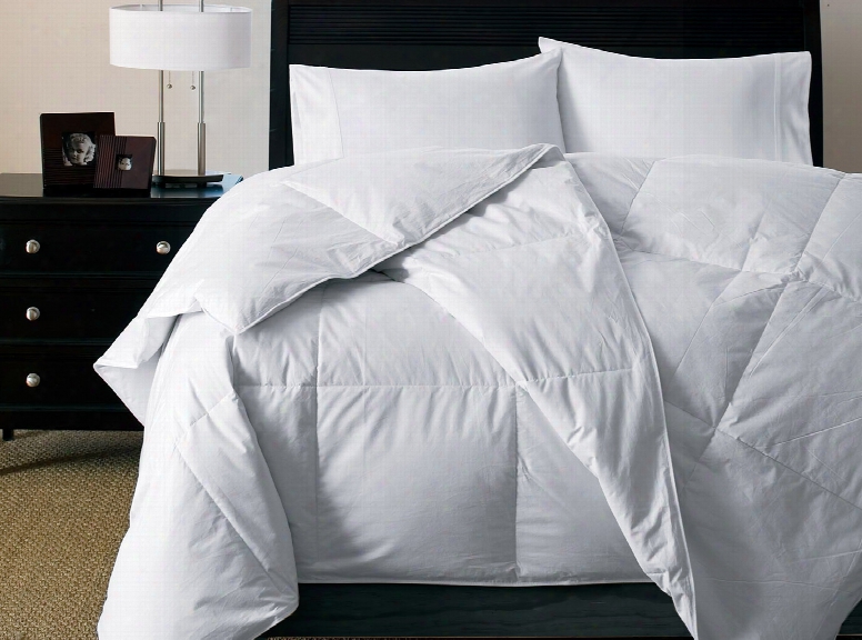 Downlite White Goose Down Alternative Oversized King Silky Soft Comforter