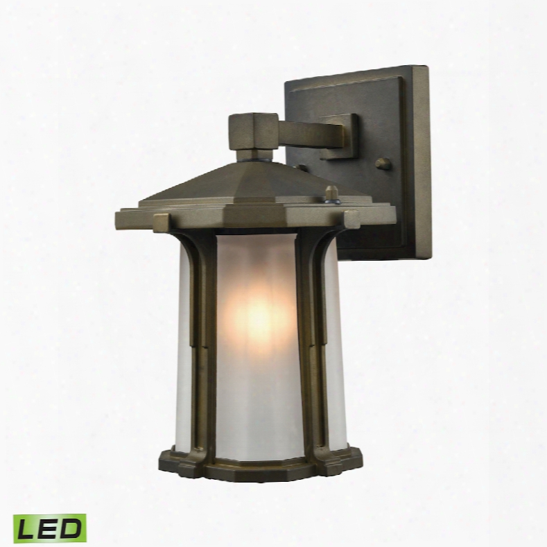 Elk Lighting Brighton 1-light Led Outdoor Wall Sconce In Smoked Bronze