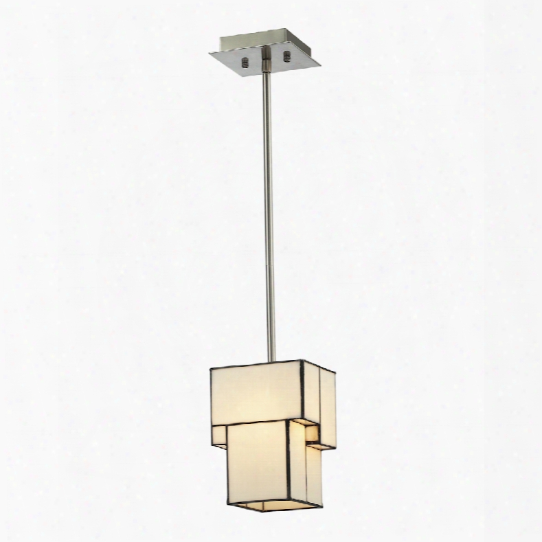 Elk Lighting Cubist 1-light Mini Pendant In Brushed Nickel