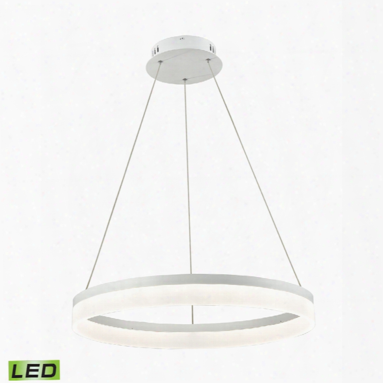 Elk Lighting Cycloid 1-light Led Pendant In Matte White With Acrylic Diffuser - Medium