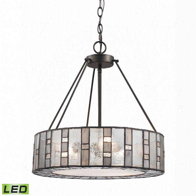 Elk Lighting Ethan 3-light Led Chandelier In Tiffany Bronze