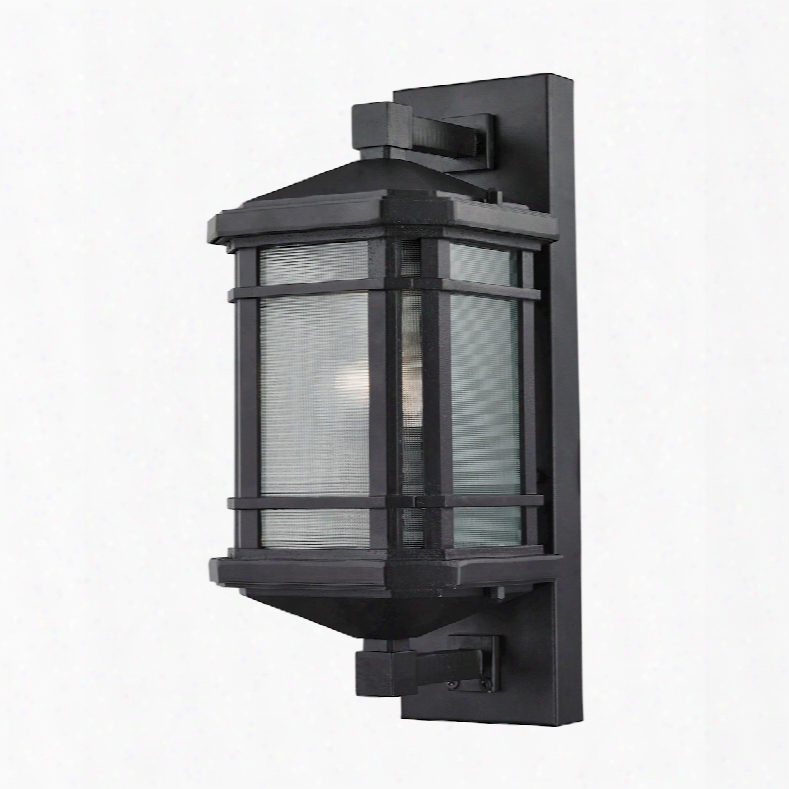 Elk Lighting Lowell 1-light Outdoor Sconce In Matte Black