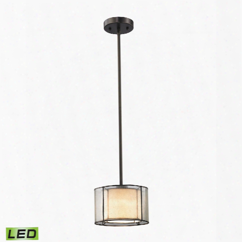 Elk Lighting Mirage 1-light Led Pendant In Tiffany Bronze