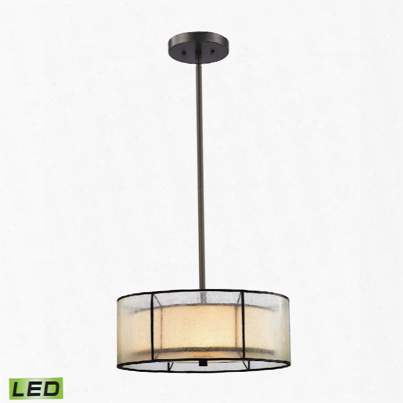 Elk Lighting Mirage 3-light Led Chandelier In Tiffany Bronze